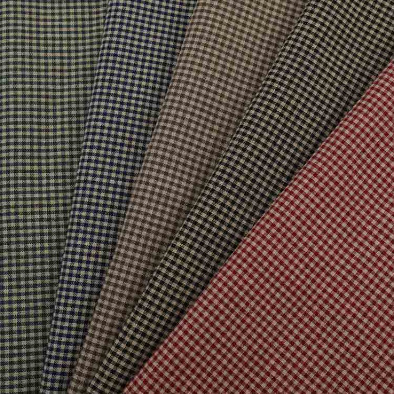 Vintage Sewing Textile - L100cm X W145cm Vintage Ekose Desenli