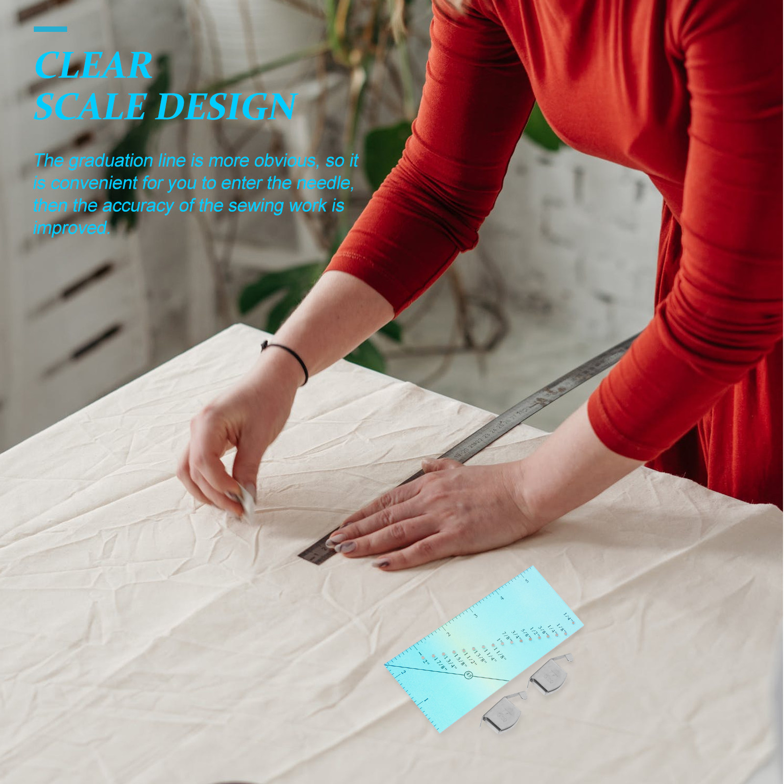 Sewing Gauge Ruler - 1 adet Dikiş Plastik DIY Patchwork
