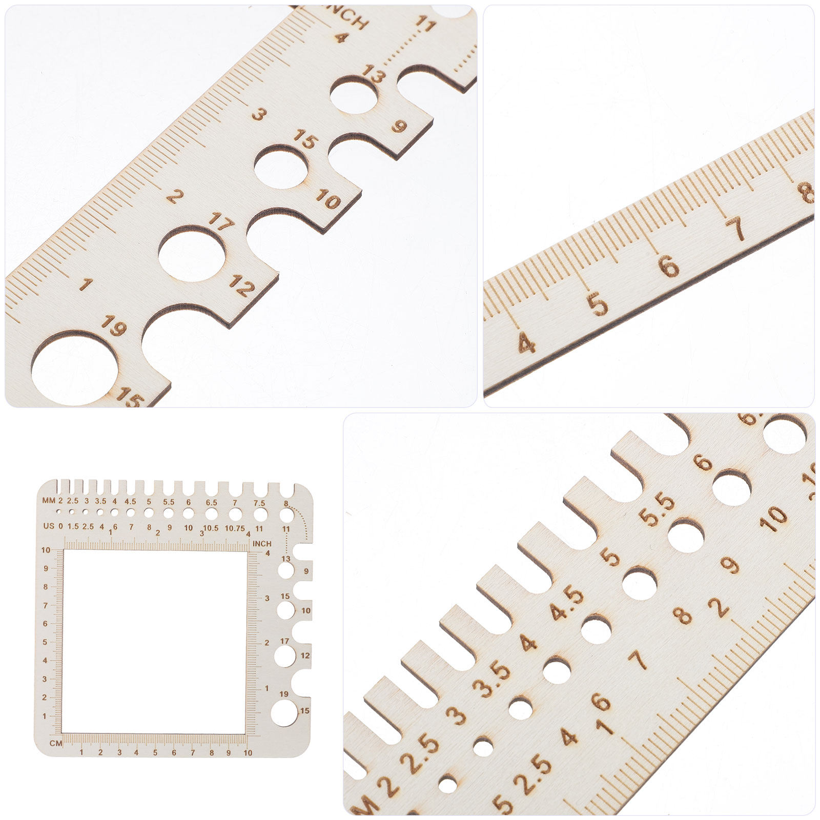 2 Adet Ahşap Örgü Ölçer, Metri - Sewing Gauge Ruler incelemesi ve fiyatı